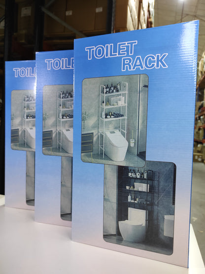 Estanteria de almacenamiento de metal sobre el inodoro - additional image 4